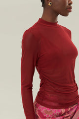 Burgundy Jersey Blouse | FARM Rio Women