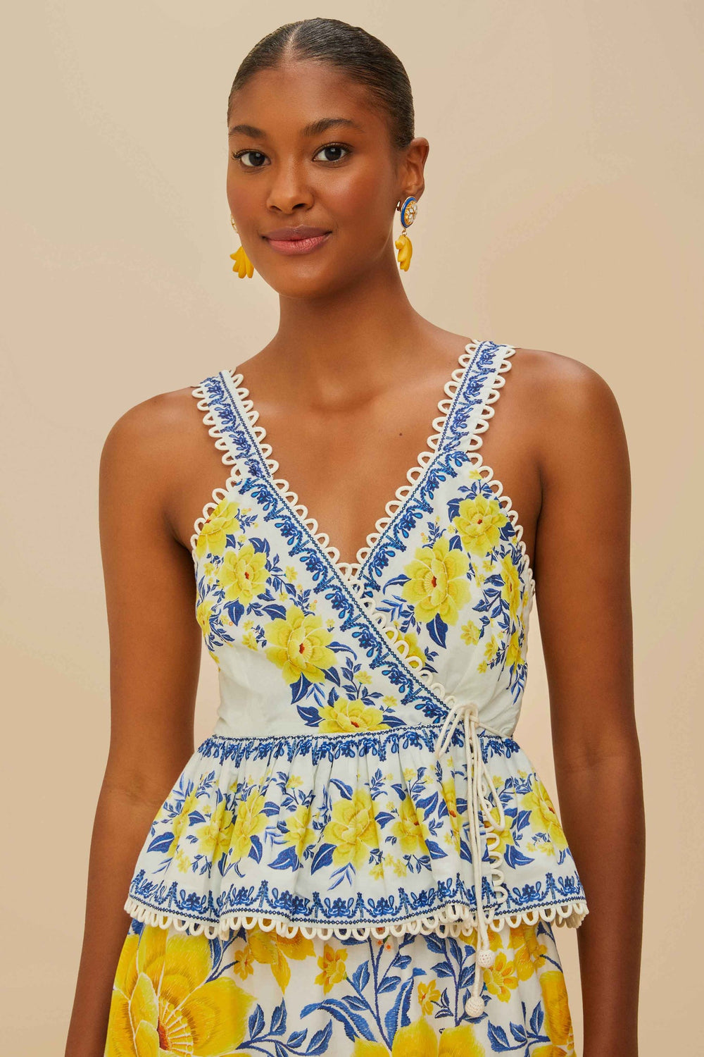 Off-White Zuli Sleeveless Blouse | FARM Rio Women