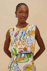 Off-White Fresh Table LENZING™ ECOVERO™ Euroflax™ Blouse | FARM Rio Women