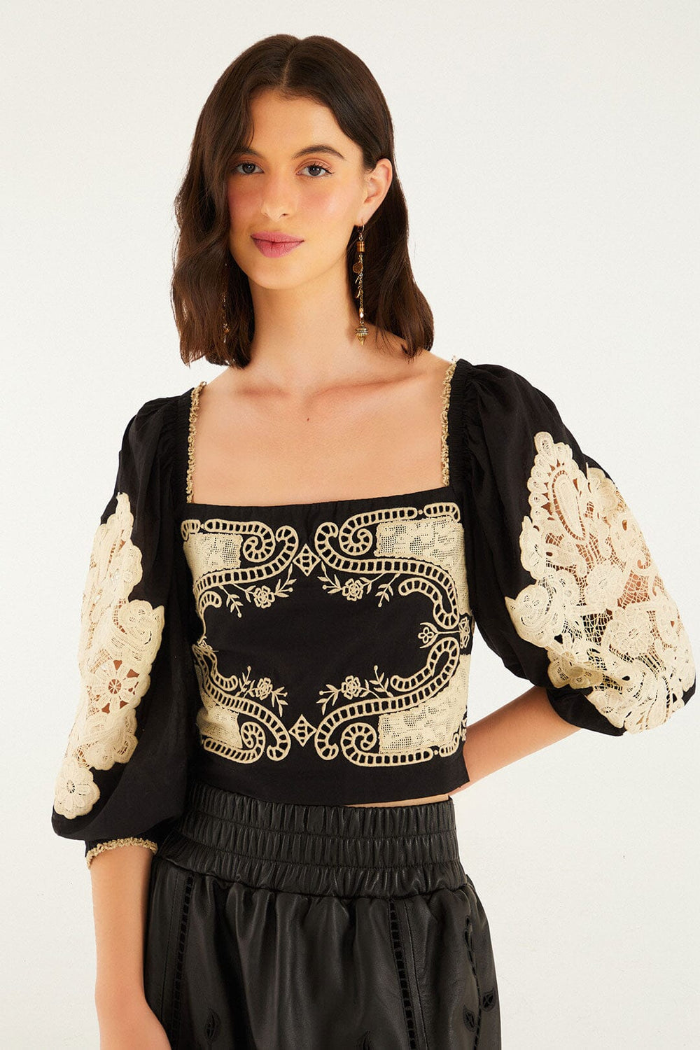 Black Lace Blouse | FARM Rio | FARM Rio Women