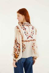 Cream Berry Garden Long Sleeve Blouse | FARM Rio | FARM Rio Women