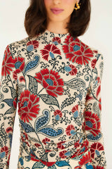 Sand Francesca Jersey Blouse | FARM Rio | FARM Rio Women