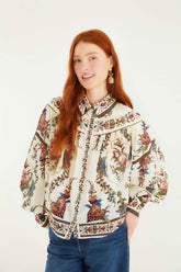 Cream Majestic Hearts Blouse | FARM Rio | FARM Rio Women