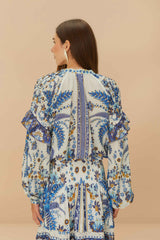 Off-White Ana Tapestry Blouse | FARM Rio Women