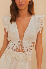 Off-White Butterfly Richelieu Blouse | FARM Rio Women