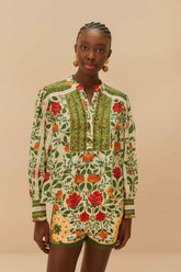 Sand Garden Tapestry Blouse | FARM Rio Women