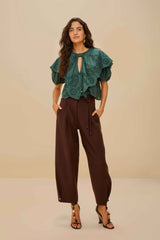 Green Maxi Lace Blouse | FARM Rio Women