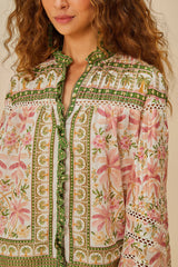 Off-White Palm Dream Blouse | FARM Rio Women
