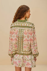 Off-White Palm Dream Blouse | FARM Rio Women