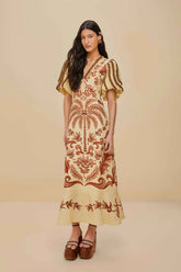 Off-White Milani Euroflax™ Premium Linen Maxi Dress | FARM Rio Women