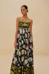 Black Trip Souvenir Maxi Dress | FARM Rio Women