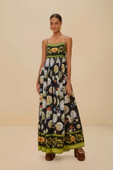 Black Trip Souvenir Maxi Dress | FARM Rio Women