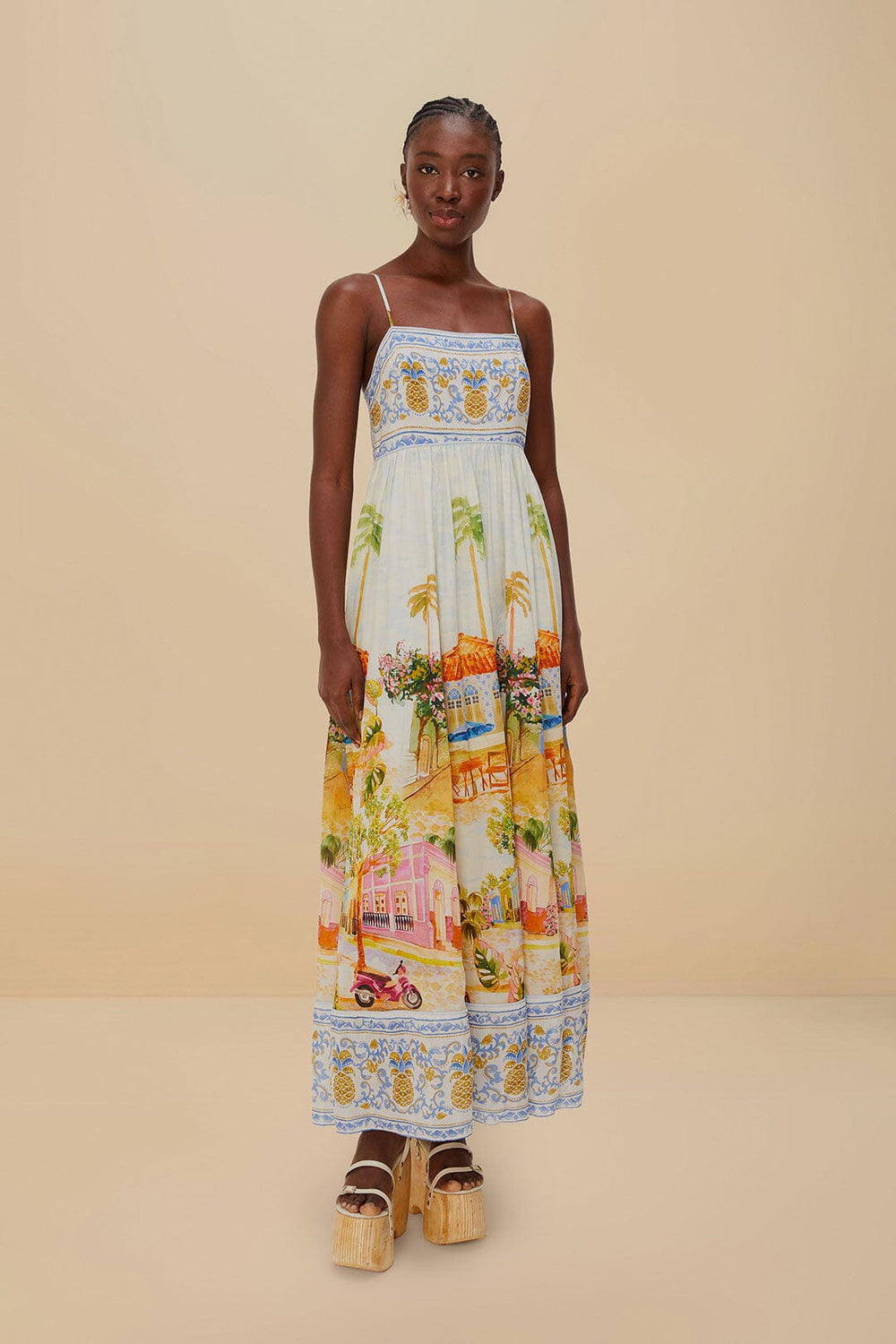 Multicolor Aracati Maxi Dress | FARM Rio Women