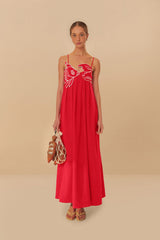 Red Fish Top Maxi Dress | FARM Rio Women