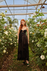 Black Special Lace Sleeveless Maxi Dress | FARM Rio Women