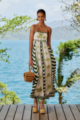Off-White Milani Cocopalm Maxi Dress | FARM Rio Women