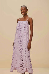 Lilac Richelieu LENZING™ ECOVERO™ Euroflax™ Maxi Dress | FARM Rio Women