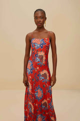 Red Luang LENZING™ Maxi Dress | FARM Rio Women