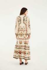 Cream Majestic Hearts Maxi Dress | FARM Rio | FARM Rio Women