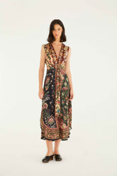 Mixed Winter Garden Lenzing™ Ecovero™ Viscose Sleeveless Maxi Dress | FARM Rio | FARM Rio Women