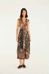Mixed Winter Garden Lenzing™ Ecovero™ Viscose Sleeveless Maxi Dress | FARM Rio | FARM Rio Women