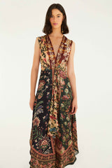 Mixed Winter Garden Lenzing™ Ecovero™ Viscose Sleeveless Maxi Dress | FARM Rio | FARM Rio Women