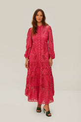 Pink Guipire Maxi Dress | FARM Rio Women