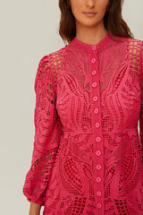 Pink Guipire Maxi Dress | FARM Rio Women