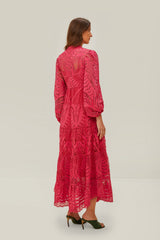 Pink Guipire Maxi Dress | FARM Rio Women