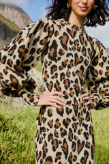 Leopard Print Knit Midi Dress | FARM Rio | FARM Rio Women