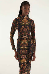 Black Berry Garden Tulle Midi Dress | FARM Rio | FARM Rio Women
