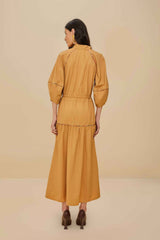 Caramel Chemise Midi Dress | FARM Rio Women