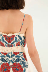 Sand Francesca Midi Dress | FARM Rio | FARM Rio Women