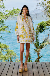 Off-White Sicily LENZING™ ECOVERO™ Euroflax™ Mini Dress | FARM Rio Women