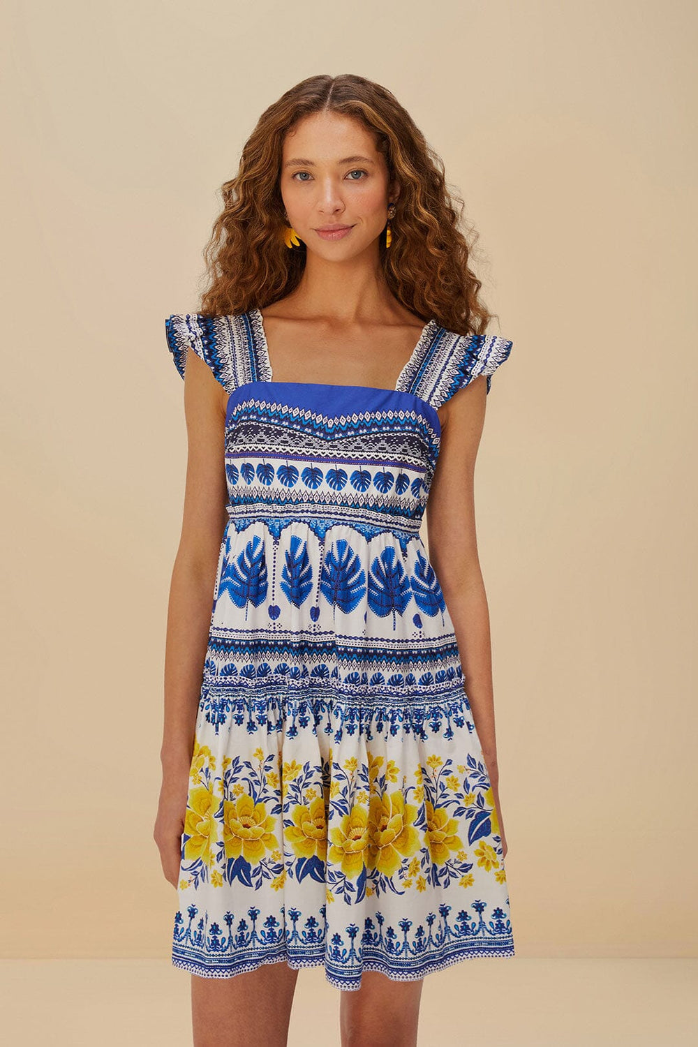 Off-White Zuli Organic Cotton Mini Dress | FARM Rio Women