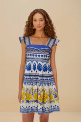 Off-White Zuli Organic Cotton Mini Dress | FARM Rio Women