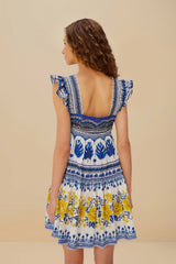Off-White Zuli Organic Cotton Mini Dress | FARM Rio Women