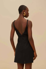 Black And White Rose LENZING™ ECOVERO™ Euroflax™ Mini Dress | FARM Rio Women