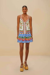Off-White Picnic Peppers Ainika Organic Cotton Mini Dress | FARM Rio Women