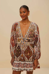 Multicolor Romantic Nature Mini Dress | FARM Rio Women