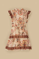 Sand Aura Floral Mini Dress | FARM Rio Women