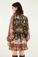 Green Flowering Garden Tree Mini Dress | FARM Rio | FARM Rio Women