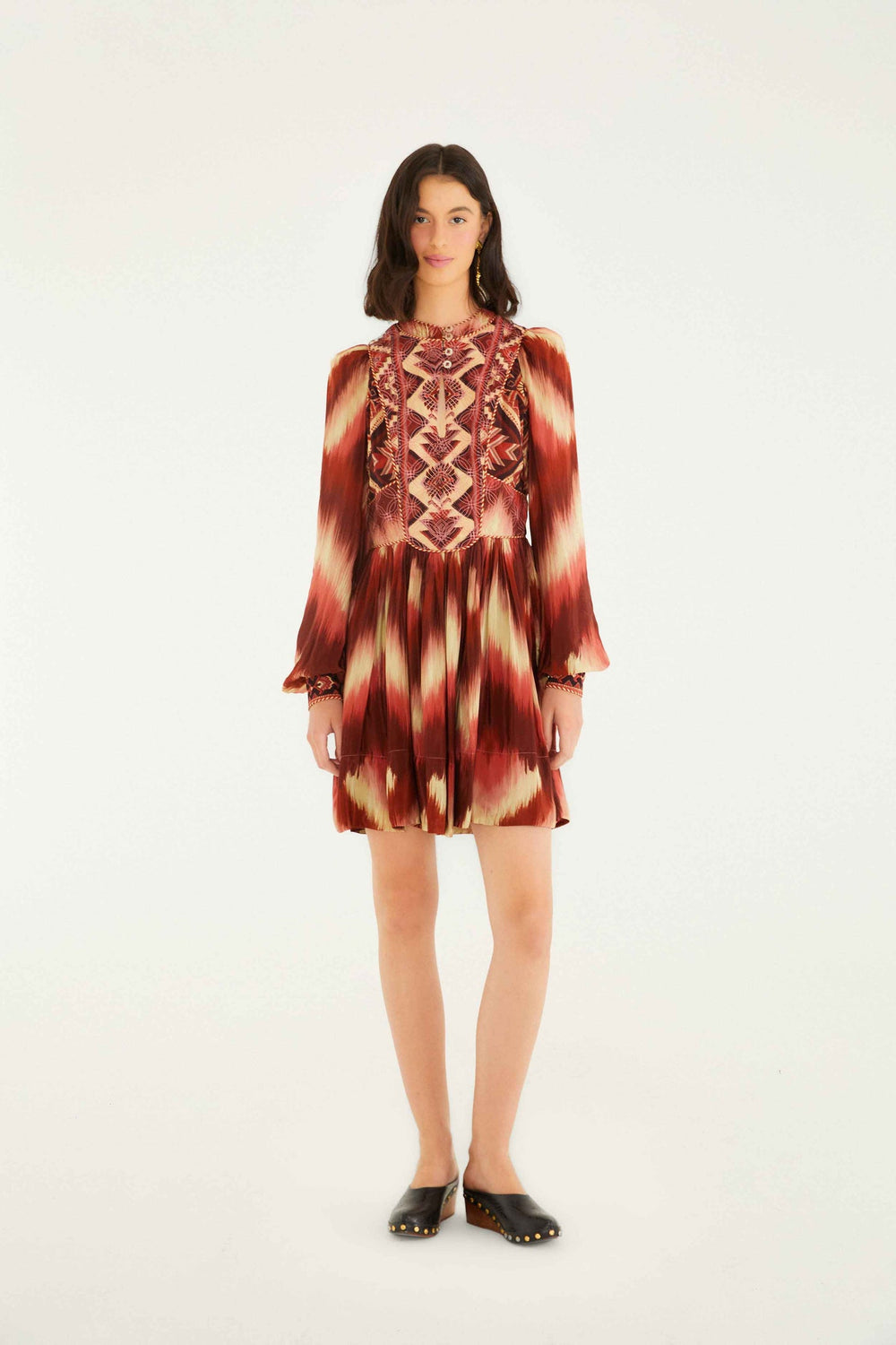 Red Amanda Stripes Tapestry Quilted Mini Dress | FARM Rio | FARM Rio Women