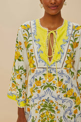Off-White Sicily LENZING™ ECOVERO™ Euroflax™ Mini Dress | FARM Rio Women