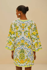 Off-White Sicily LENZING™ ECOVERO™ Euroflax™ Mini Dress | FARM Rio Women