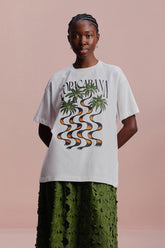 Off-White Copacabana Relaxed Organic Cotton T-Shirt | FARM Rio Women