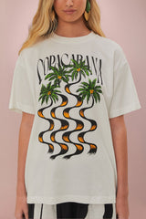 Off-White Copacabana Relaxed Organic Cotton T-Shirt | FARM Rio Women