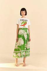 Off-White Peppers Organic Cotton T-shirt | FARM Rio Women