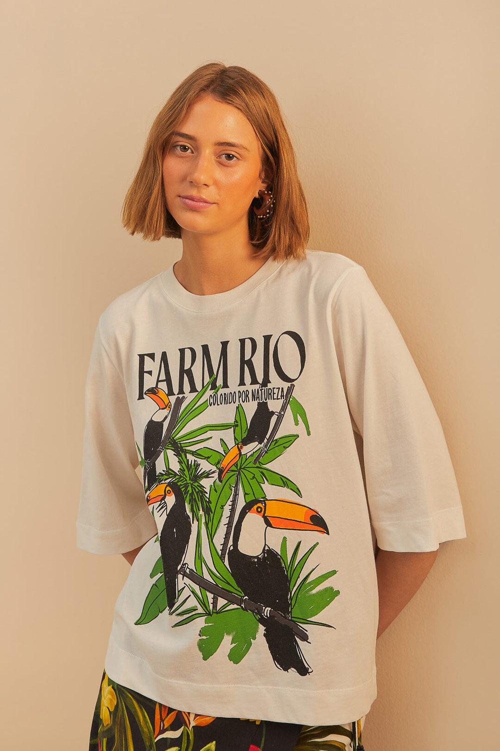 Off-White Nature Lovers Toucans T-Shirt | FARM Rio Women