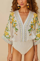 Off-White Sicily Bodysuit | FARM Rio Women